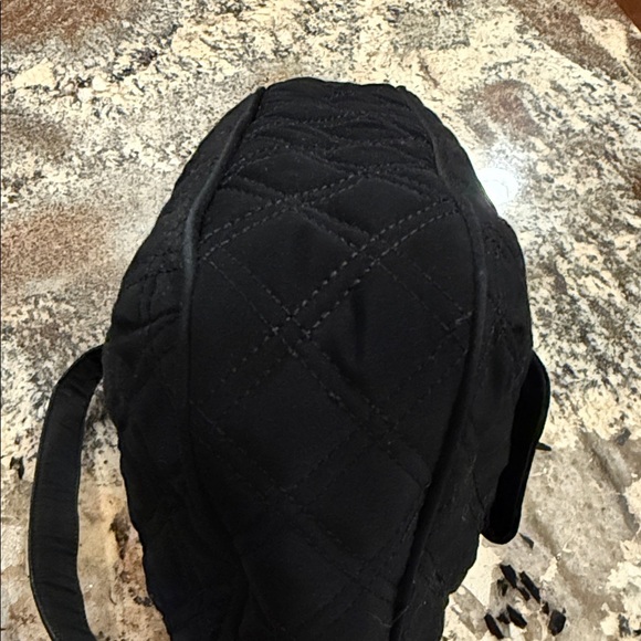 Vera Bradley Black Quilted Microfiber Shoulder Bag - Picture 2 of 4